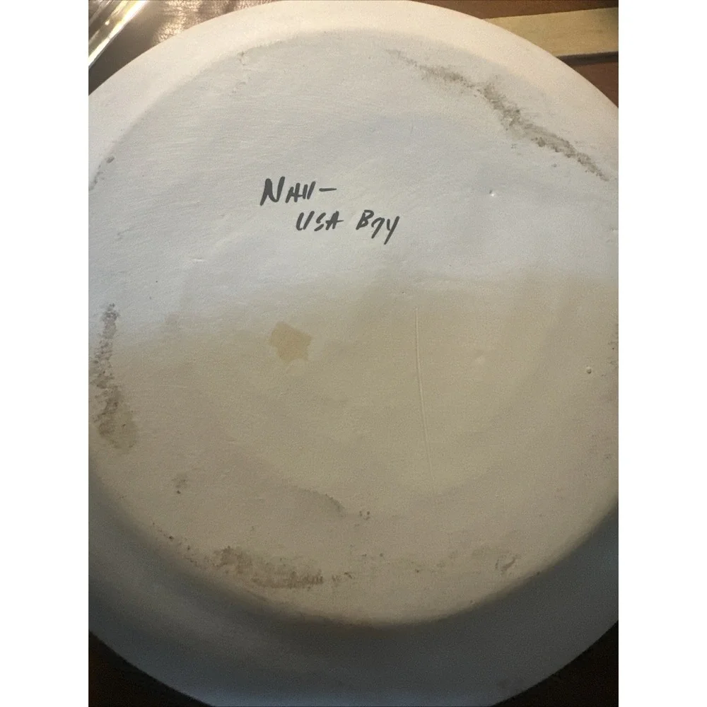Glazed Purple and White  Pottery 8 inch Bowl by NHII USA   74